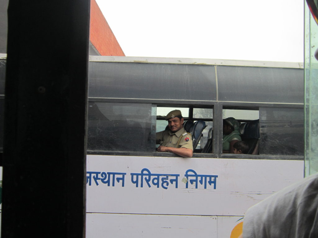 Chandigarh India bus station police