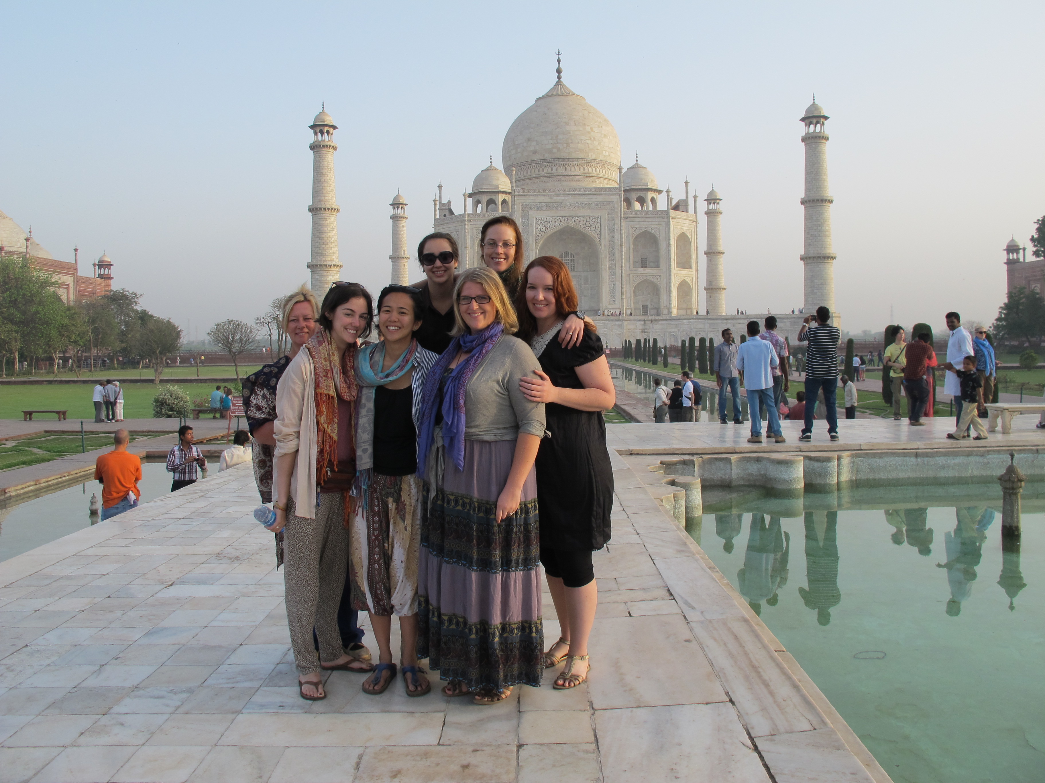 Westerners at Taj Mahal, India