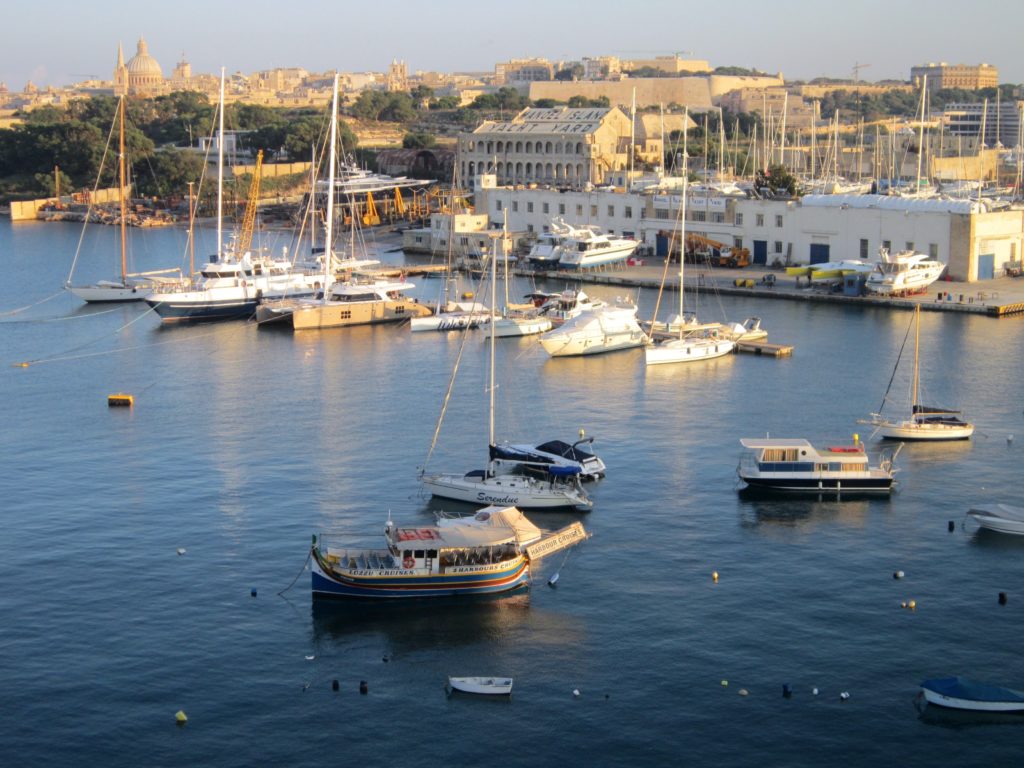 Malta Valletta harbour boats