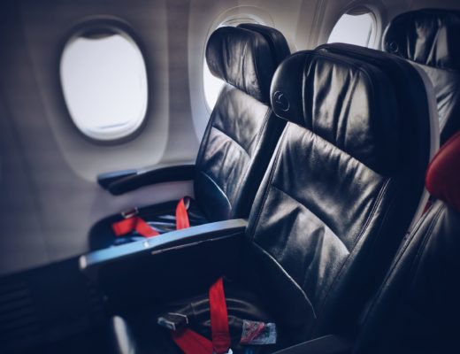 empty seats in plane cabin
